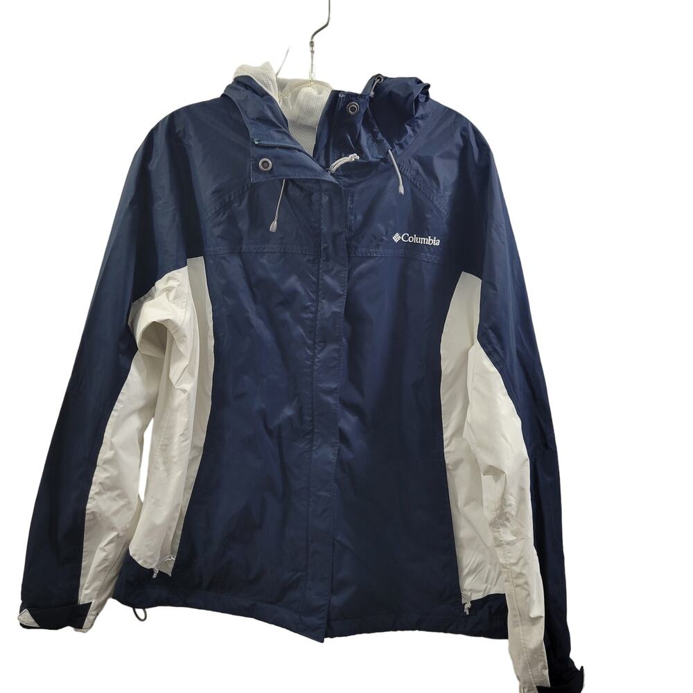 Columbia Women's Navy Blue & White Light Weight Jacket Size L 91824-0880
